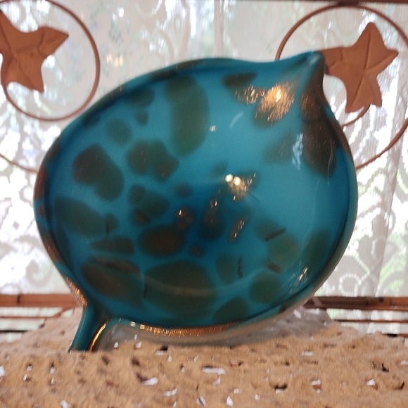 Murano Other - Murano Blue and Gold Glass Art Sculpture